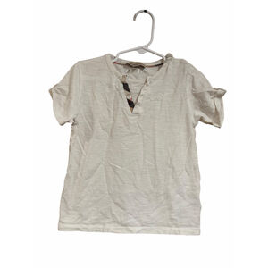 Burberry Kids Shirt 4Y White Nova Check Trim Short Sleeve Tee Boys flaw